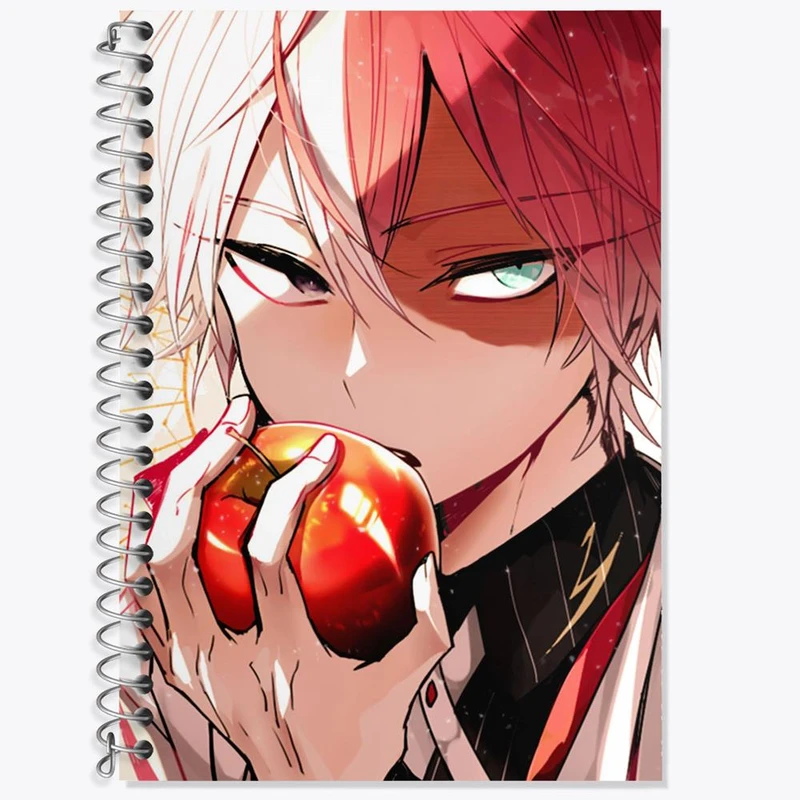 دفتر زبان 50 برگ خندالو مدل سه خط طرح شوتو تودروکی انیمه آکادمی قهرمان من کد 11591