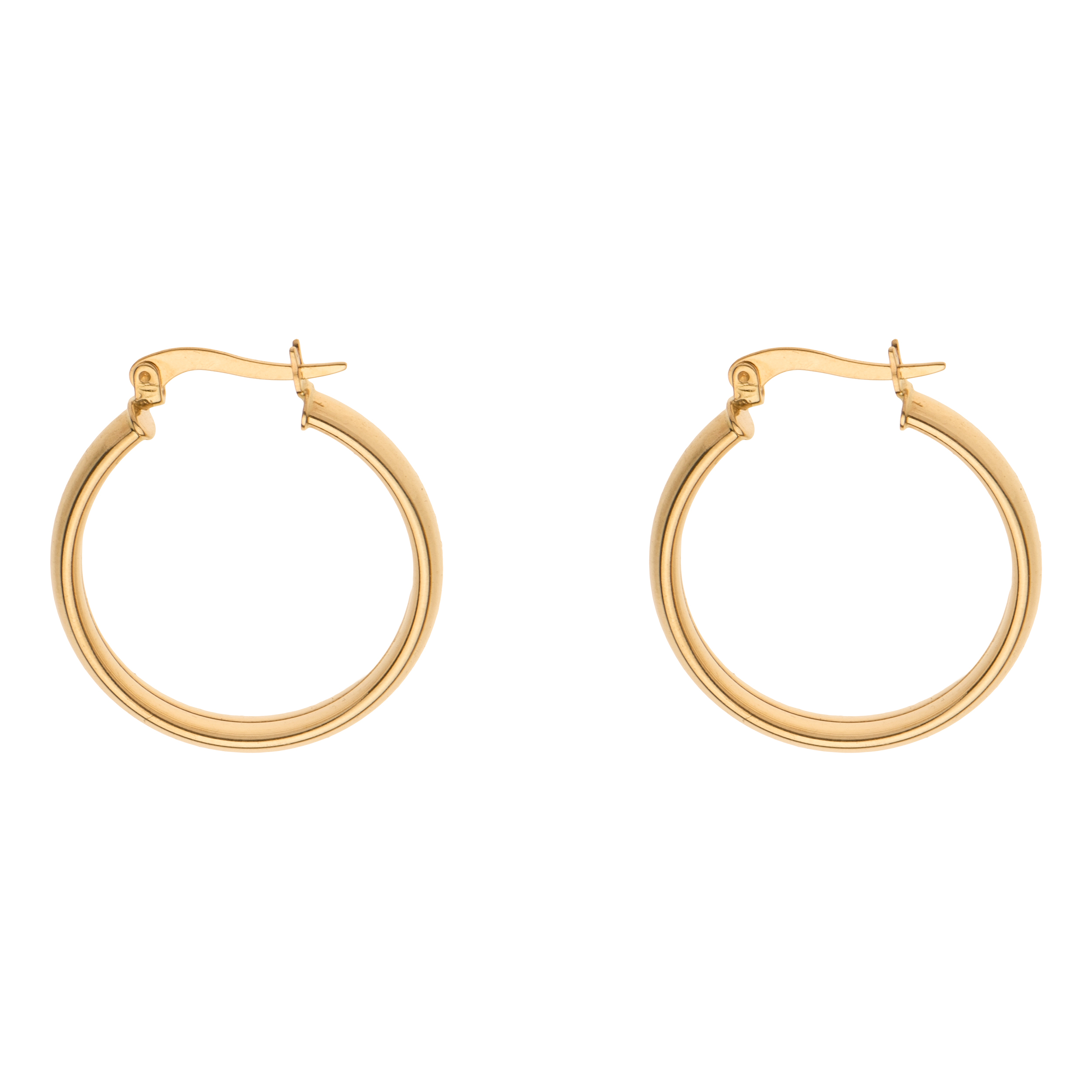 گوشواره حلقه‌ای طلا 18 عیار زنانه گلدم مدل E-3070006