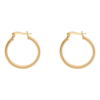 گوشواره حلقه‌ای طلا 18 عیار زنانه گلدم مدل حلقه ایE-3070006