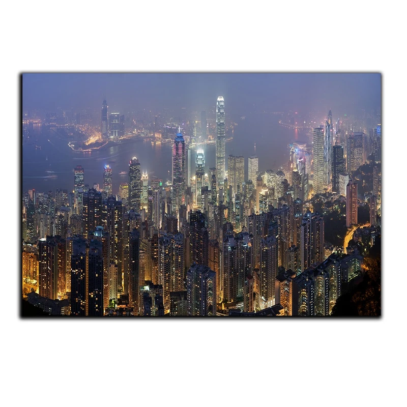 تابلو شاسی بکلیت طرح منظره شهر هنگ کنگ مدل SH-827