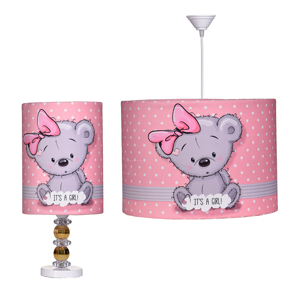 لوستر و آباژور رومیزی اتاق کودک مدل خرس