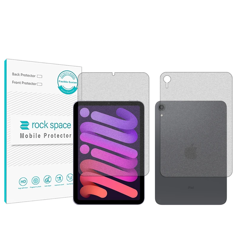 محافظ صفحه نمایش مات راک اسپیس مدل HyMTT مناسب برای تبلت اپل iPad mini (2021) به همراه محافظ پشت تبلت