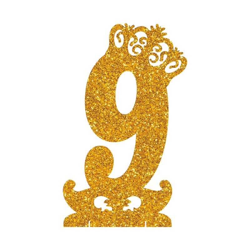استند تولد طرح عدد 9 مدل تاج دار