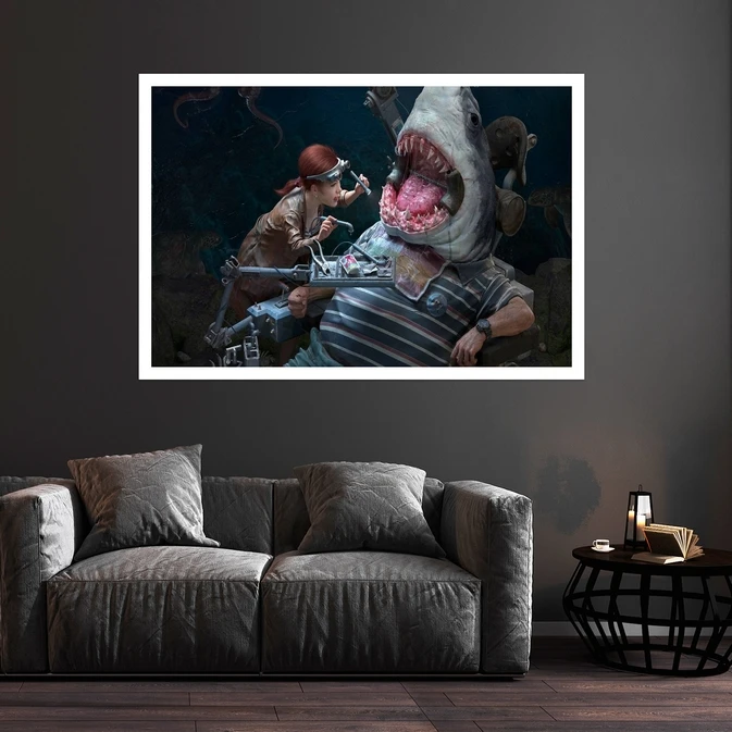 تابلو بکلیت طرح دندانپزشکی مدل قاب شاسی W-s9454