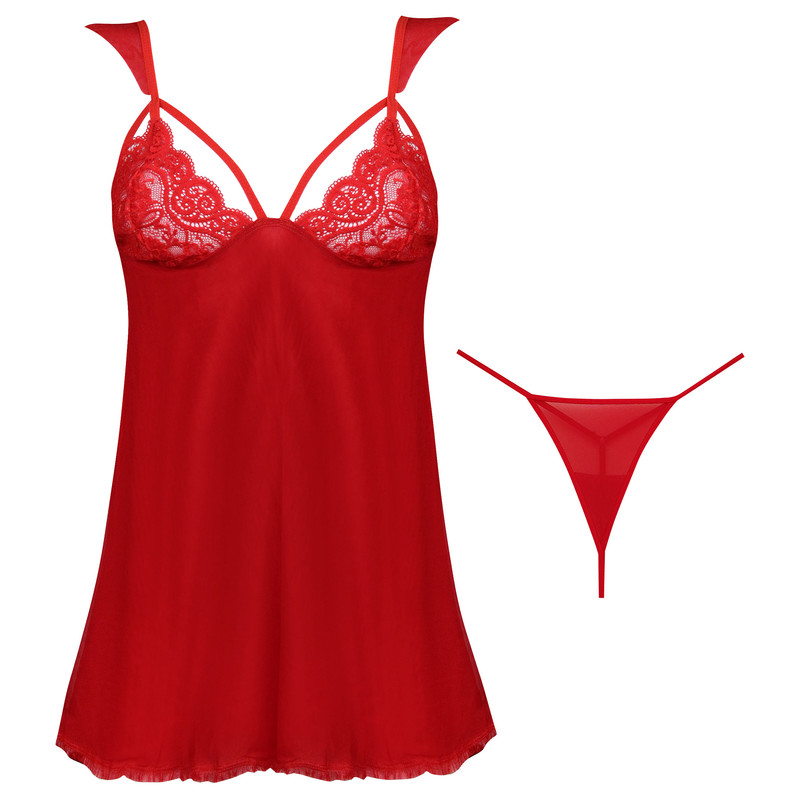 لباس خواب زنانه ماییلدا مدل 3685-815 رنگ قرمز