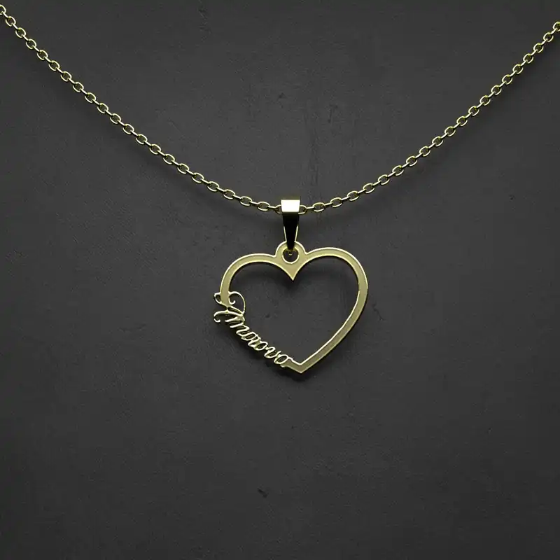 گردنبند طلا 18 عیار زنانه مدوپد مدل اسم امیروفا Amirova کد YY2-1-1230