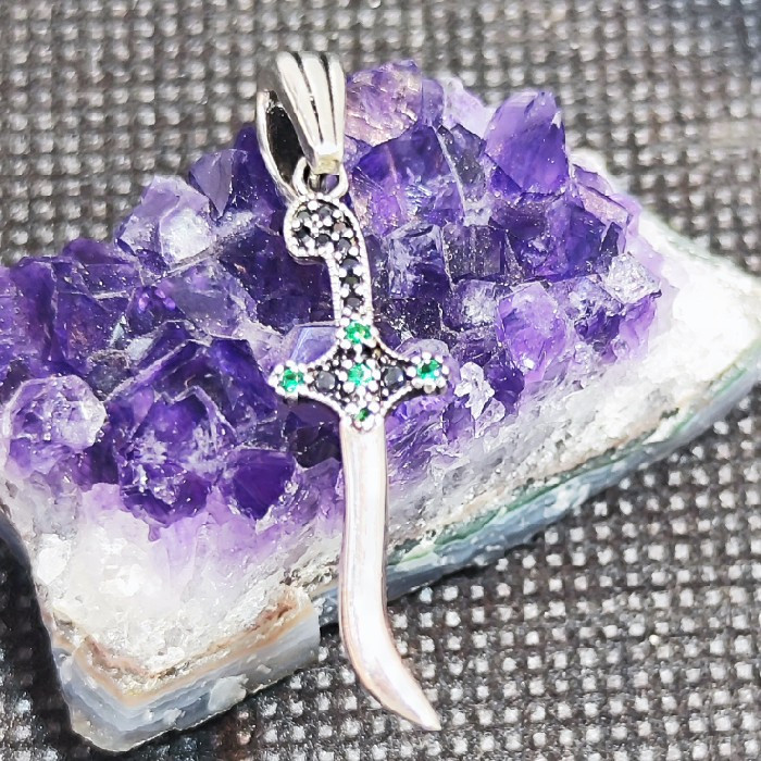 آویز گردنبند نقره مدل شمشیر ذوالفقار کد 8099