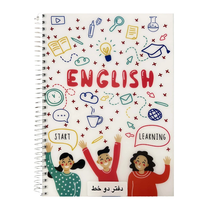 دفتر زبان 60 برگ پاپکو مدل لامپ کد NB-634E05