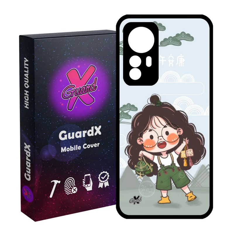 کاور گارد ایکس طرح دختر مدل Glass10664 مناسب برای گوشی موبایل شیائومی Redmi Note 12S