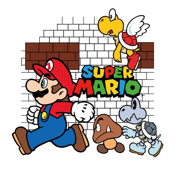 استیکر پارچه و لباس پاد آفرین مدل گیم طرح سوپرماریو کد S3418