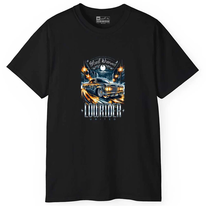 تی شرت آستین کوتاه مردانه پاد آفرین مدل اسپرت طرح ماشینی کد 0734