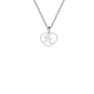 گردنبند نقره زنانه هایکا مدل قلب و حرف A کد n.ha2-757