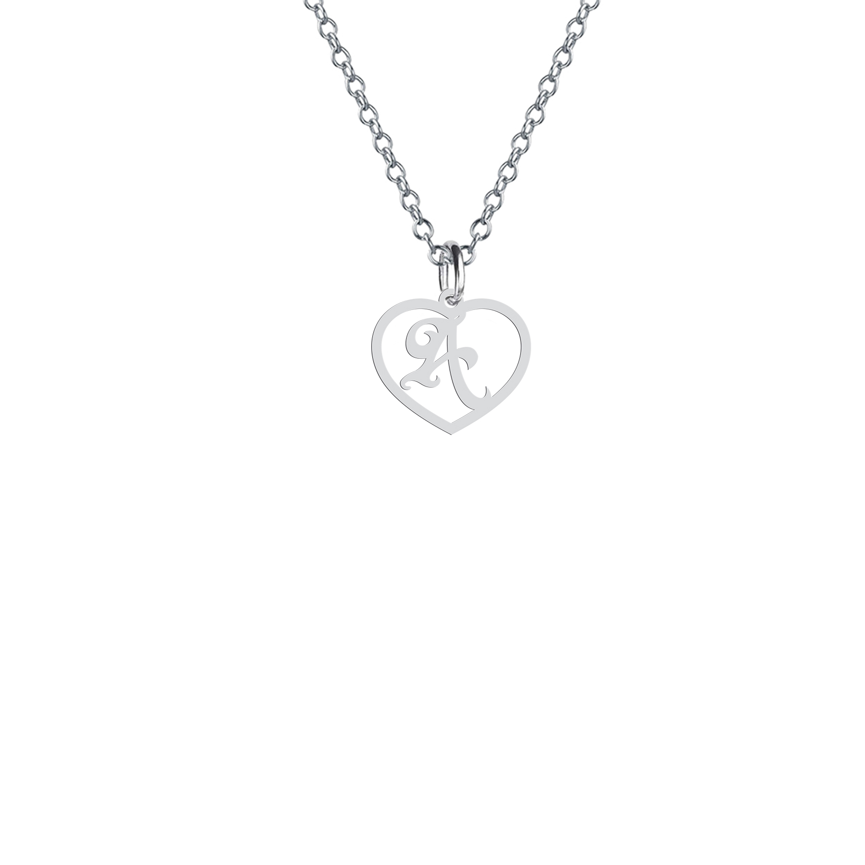 گردنبند هایکا طرح قلب و حرف A مدل s.ha2-757