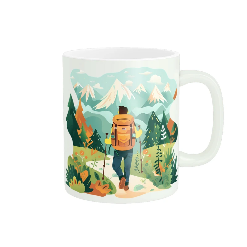 ماگ پادآفرین مدل ورزش طرح هایکینگ کوهنوردی کد PM249