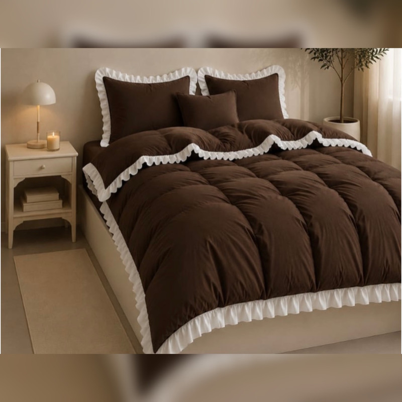 سرویس روتختی چیندار مدرن 5 تیکه دونفره سایز 160*200
