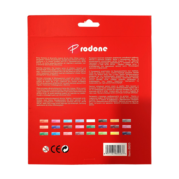 مداد رنگی 24 رنگ پرودون طرح کلبه قارچی