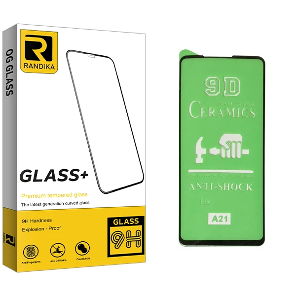 محافظ صفحه نمایش 9D راندیکا مدل GLD مناسب برای گوشی موبایل سامسونگ Galaxy A21
