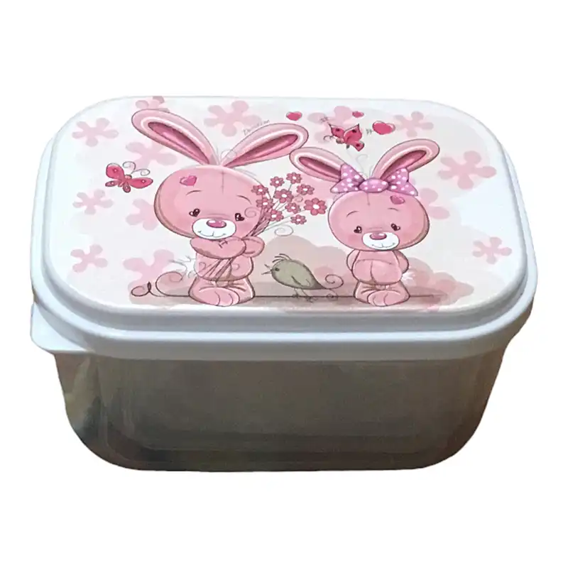 ظرف غذای کودک طرح خرگوش کد w3 مجموعه 3 عددی