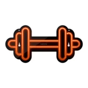 چراغ دیواری نئون دیزاین طرح Dumbbell-BL_ORG