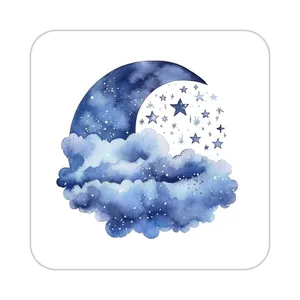 زیر لیوانی کاکتی طرح ماه و ستاره مدل mp53408