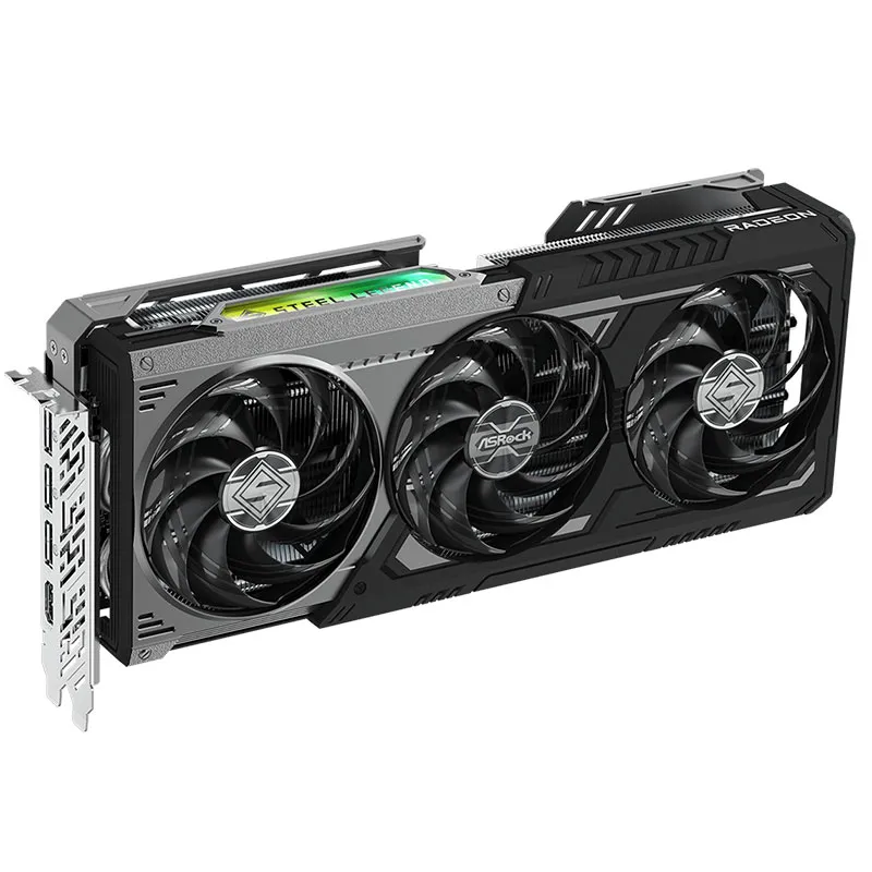 کارت گرافیک ازراک مدل AMD Radeon™ RX 9070 XT Steel Legend Dark 16GB