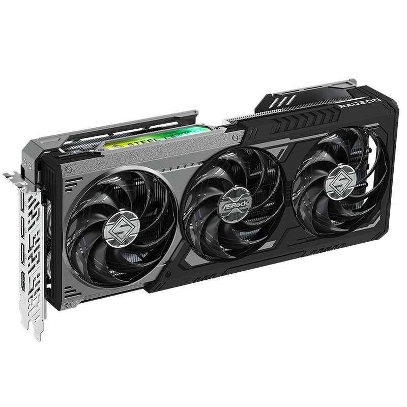 کارت گرافیک ازراک مدل AMD Radeon™ RX 9070 XT Steel Legend Dark 16GB کارت گرافیک ازراک مدل AMD Radeon™ RX 9070 XT Steel Legend Dark 16GB