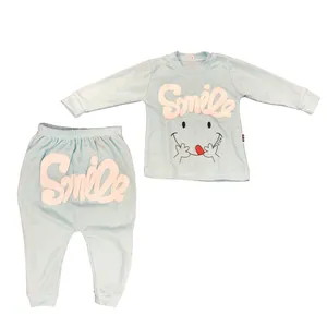 ست تی شرت و شلوار نوزادی مدل smile