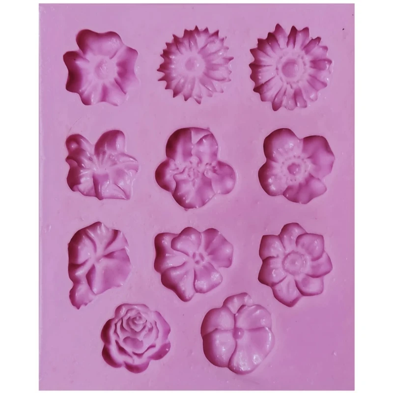قالب شکلات مدل مالد فوندانت طرح مولد گل کد M11