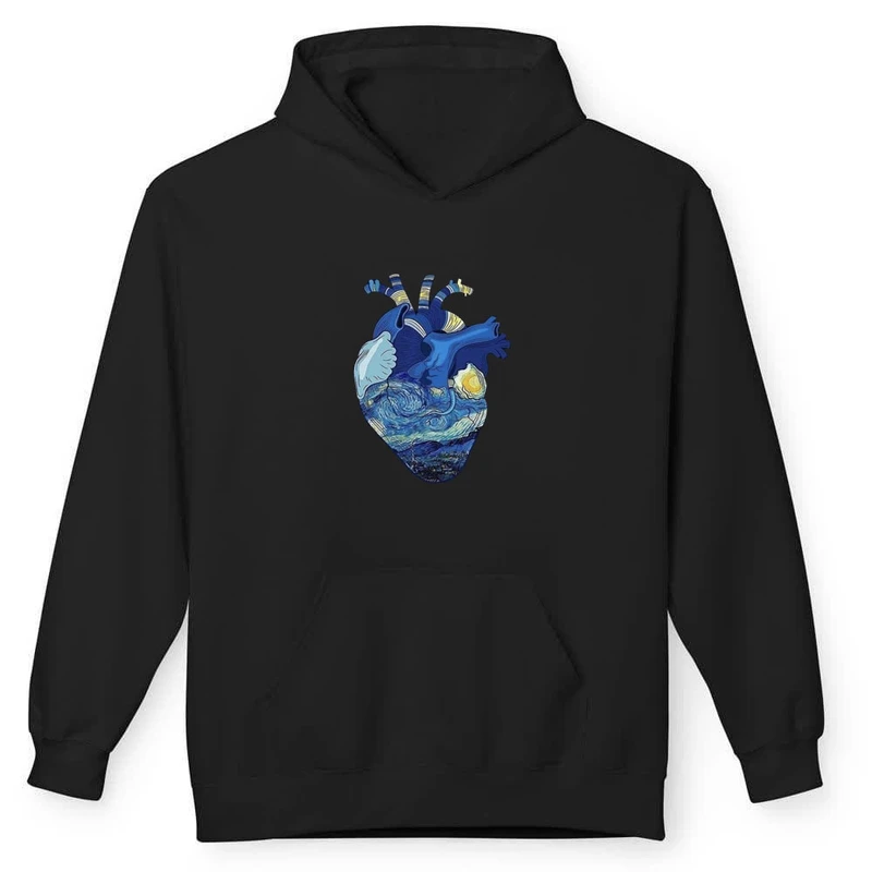 هودی مردانه پاد آفرین طرح ونگوک شب پرستاره کد 0205