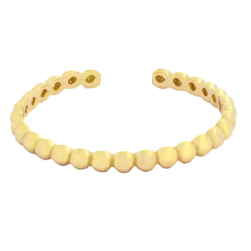 انگشتر طلا 18 عیار زنانه طلای مستجابی مدل نیم بند کد 7