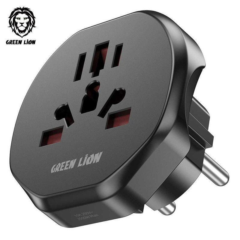 مبدل برق 3 به 2 گرین لاین مدل Conversion EU Plug
