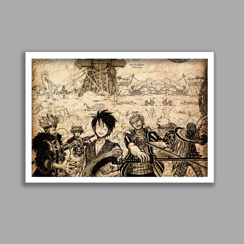تابلو مدل انیمه وان پیس One Piece کد LA-G10498