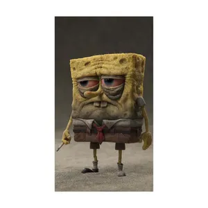 استیکر لپ تاپ و موبایل مدل انیمیشن طرح باب اسفنجی شلوار مکعبی SpongeBob SquarePants کد 1737