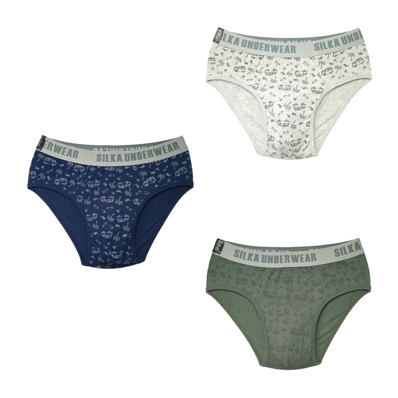 شورت اسلیپ مردانه سیلکا مدل فولکس مجموعه سه عددی