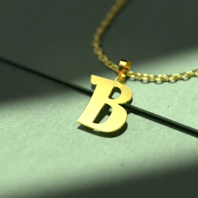 گردنبند طلا 18 عیار زنانه مدوپد مدل حرف B کد H3-1-1002