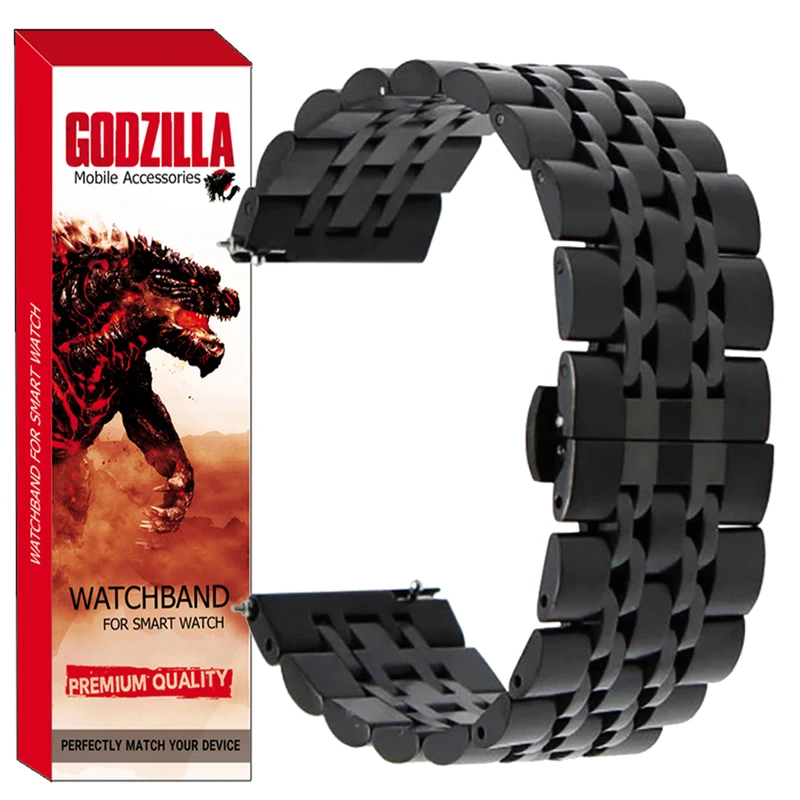 بند گودزیلا مدل 7ROWS مناسب برای ساعت هوشمند آمازفیت GTR 47mm / GTR 2 / Stratos 3 / Stratos 2