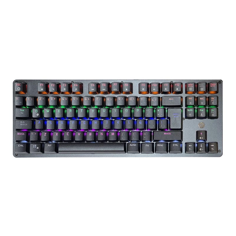 کیبورد مخصوص بازی اچ پی مدل GK200، مکانیکال سوییچ آبی، Tenkeyless، نورپردازی RGB