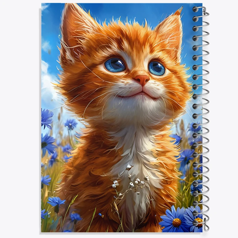 دفتر مشق 100 برگ خندالو طرح گربه بامزه کد F8176