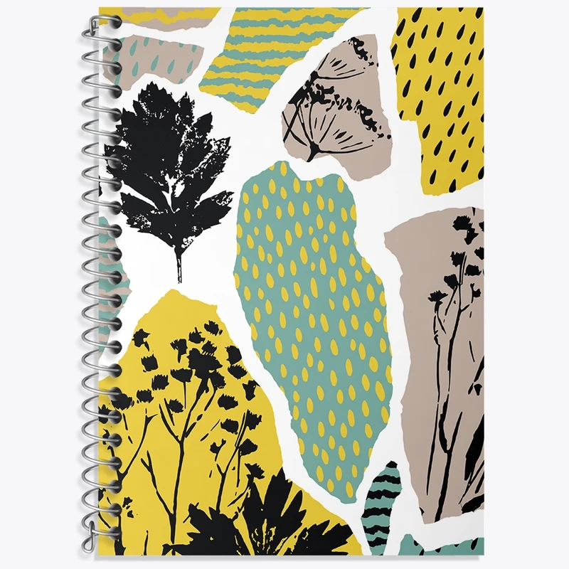 دفتر زبان 50 برگ خندالو مدل دو خط طرح مینیمال کد N87