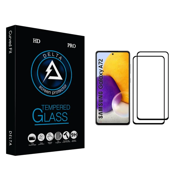 محافظ صفحه نمایش دلتا مدل Fit مناسب برای گوشی موبایل سامسونگ Galaxy A72 بسته دو عددی