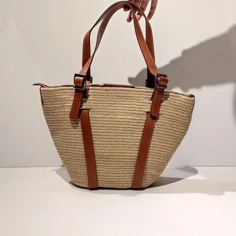 کیف رودوشی زنانه مدل کنفی حصیری کد 40