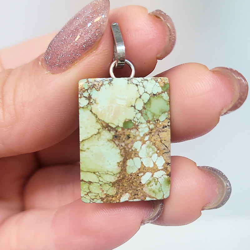 آویز گردنبند نقره زنانه مدل فیروزه نیشابور کد NG2087