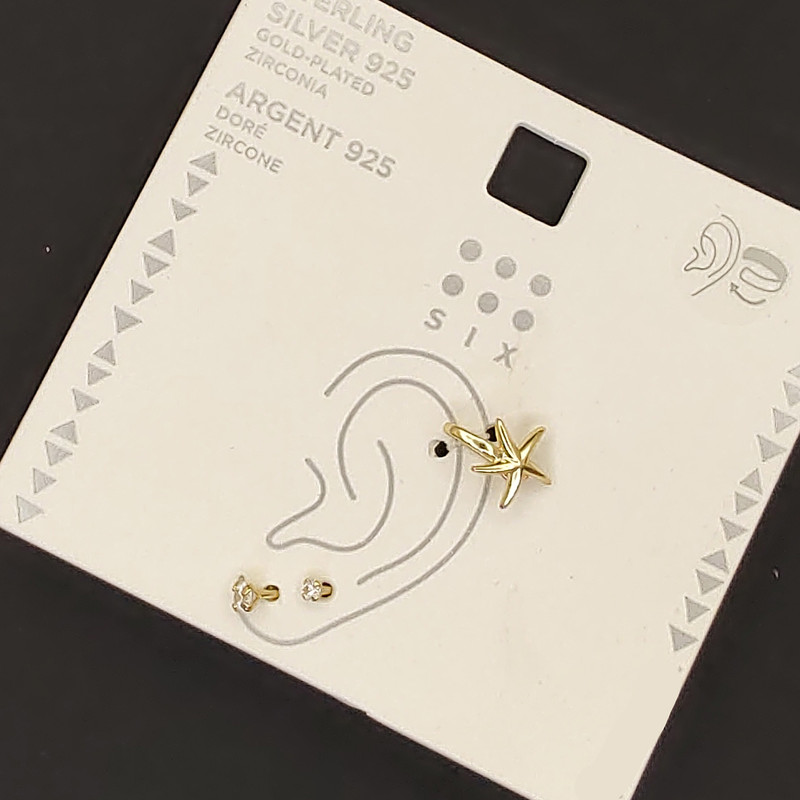 پیرسینگ نقره زنانه سیکس مدل ستاره بسته 3 عددی پیرسینگ نقره زنانه سیکس مدل ستاره بسته 3 عددی