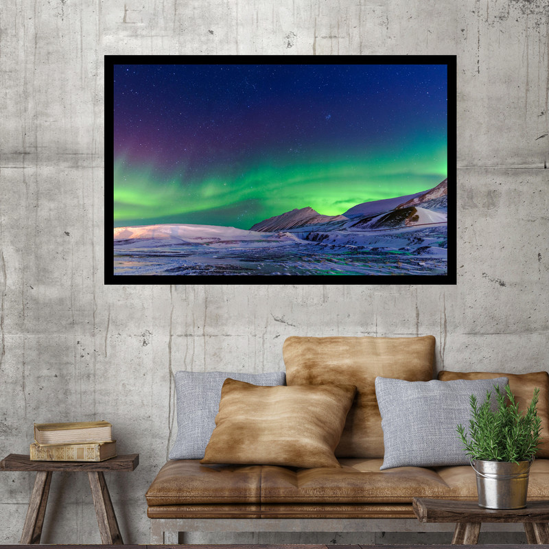 تابلو نوری بکلیت طرح شفق های شمالی نروژ مدل B-MO1500