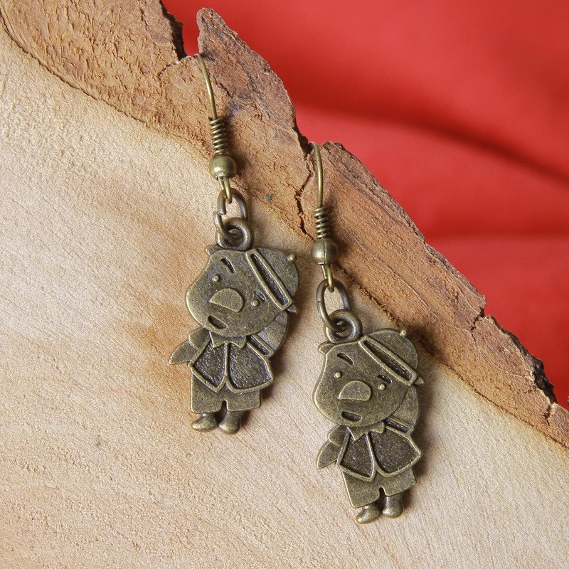 گوشواره دخترانه مدل فلزی فانتزی کد GZN_106