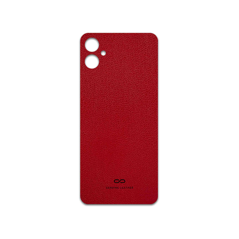 برچسب پوششی ماهوت مدل Red-Leather مناسب برای گوشی موبایل سامسونگ Galaxy A05