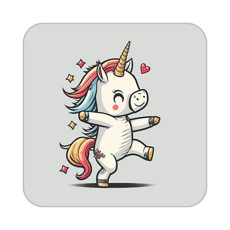 زیر لیوانی کاکتی طرح اسب تک شاخ و یونیکورن مدل mp29523