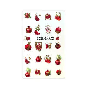 لنز ناخن مدل انار کد 22