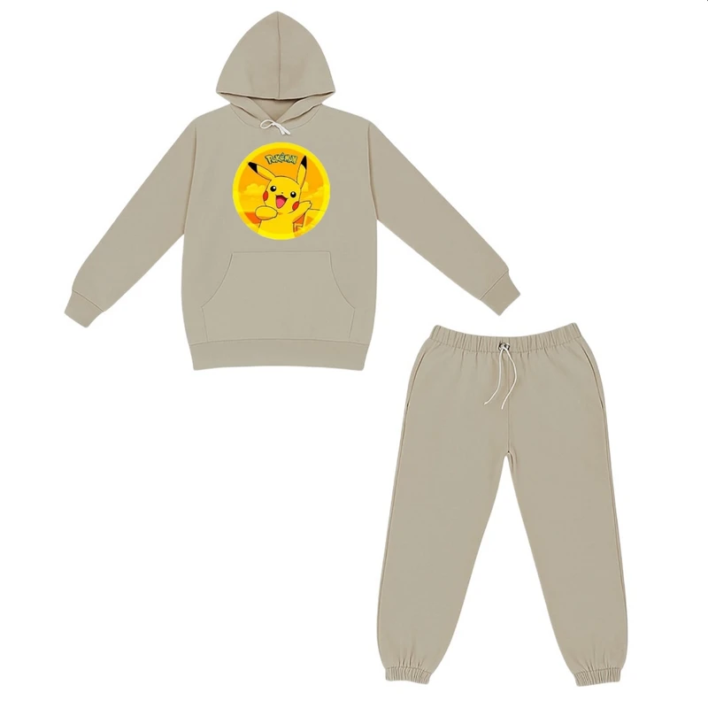 ست هودی و شلوار راحتی بچگانه مدل پوکی مون کد p3 