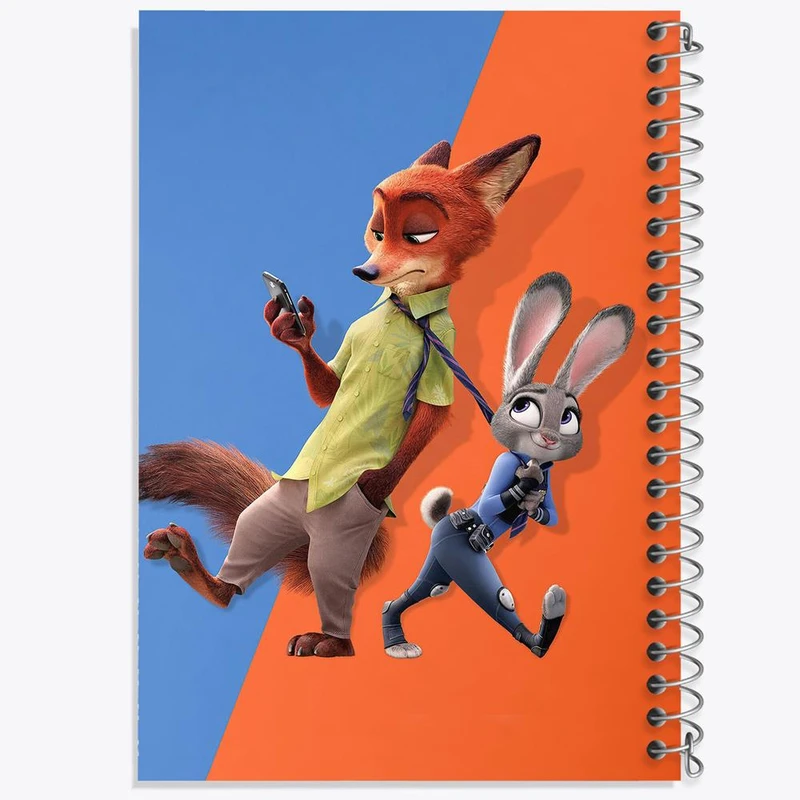 دفتر مشق 100 برگ خندالو طرح انیمیشن زوتوپیا کد 1015